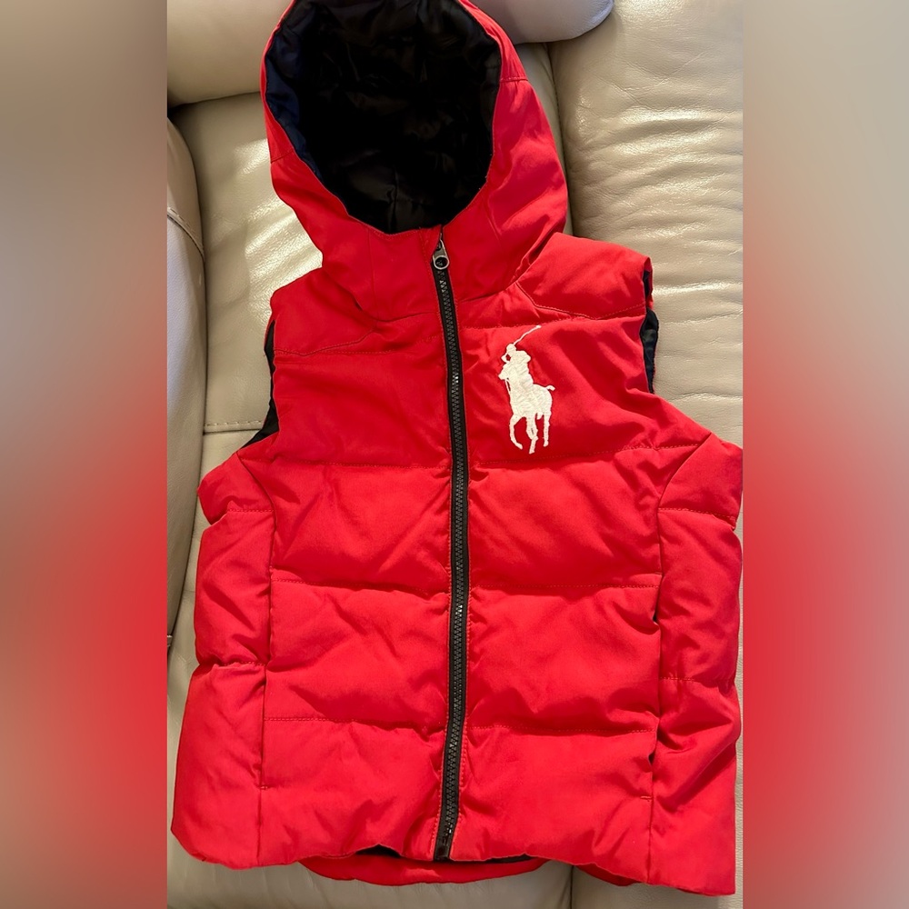 Polo Ralph Lauren Red Puffer Vest Boys Size 6